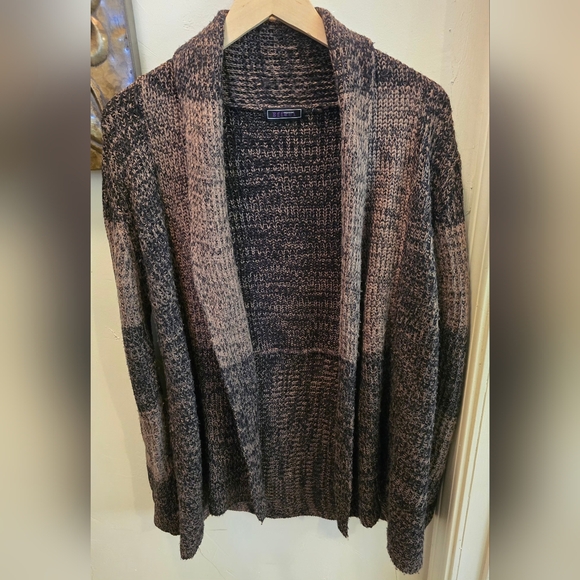 Effeci Other - Effeci Black and Brown Open Cardigan Sweater L
